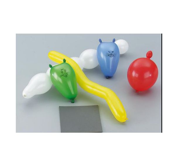 Sachet 100 ballons baudruche, figures assorties