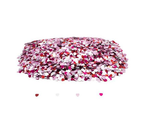 Sachet 3000 sequins plats 6mm motif coeur