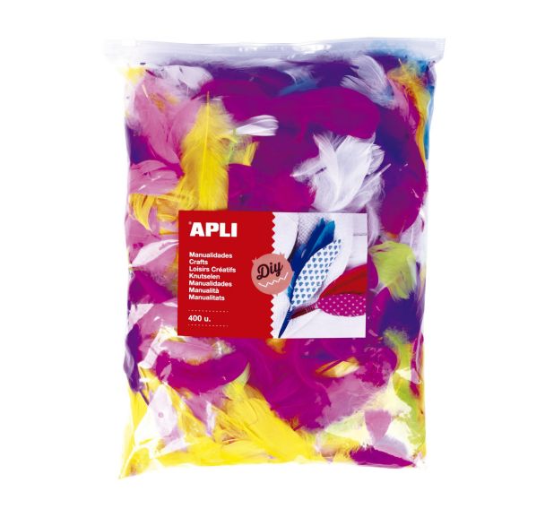 Sachet 400 plumes couleurs assorties