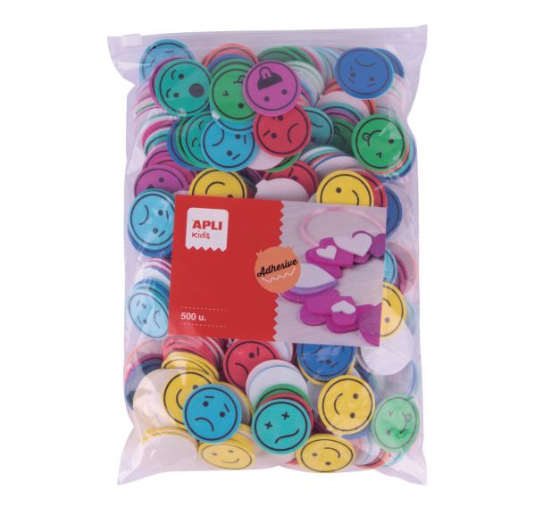 Sachet 500 formes mousse ''expressions'' adhésives