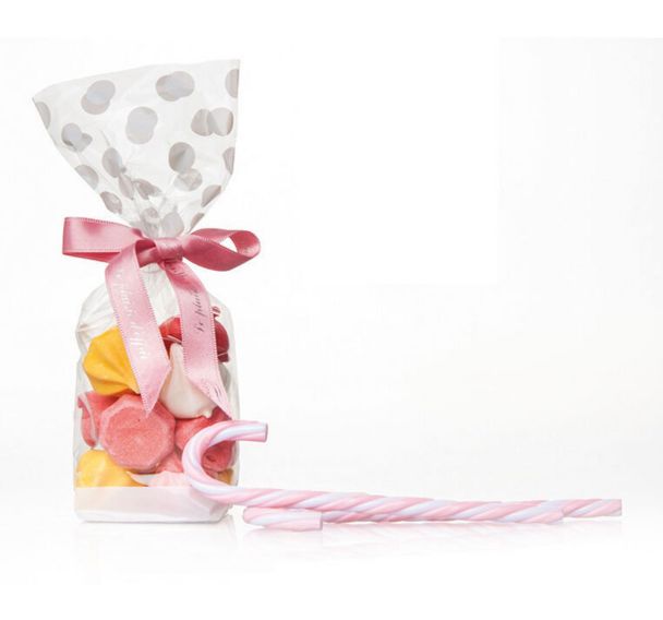 Sachet à confiserie à pois blanc - 100x220 mm