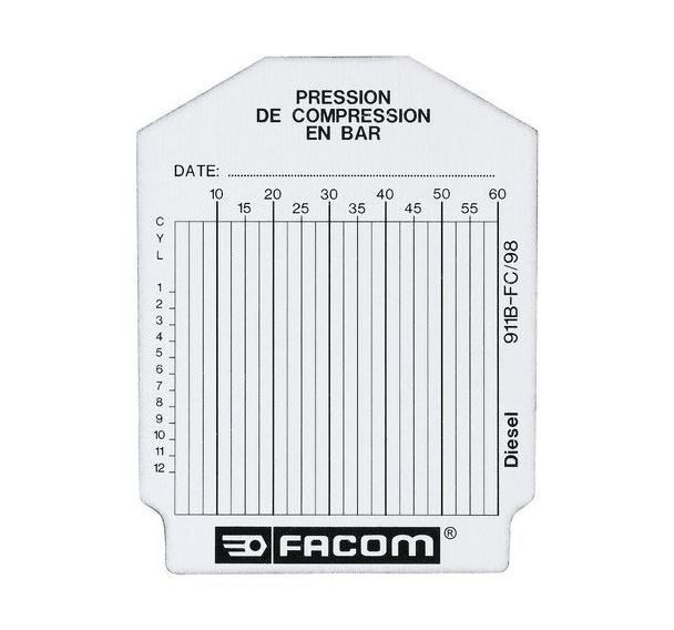 Sachet de 100 fiches de contrôle - diesel