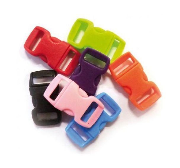 Sachet de 10 clips plastique 10mm en couleurs assorties