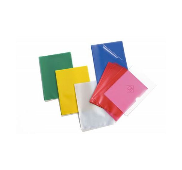 Sachet de 10 pochettes coin polypropylène ouverte sur 2 côtés, incolore, 22 x 31 cm