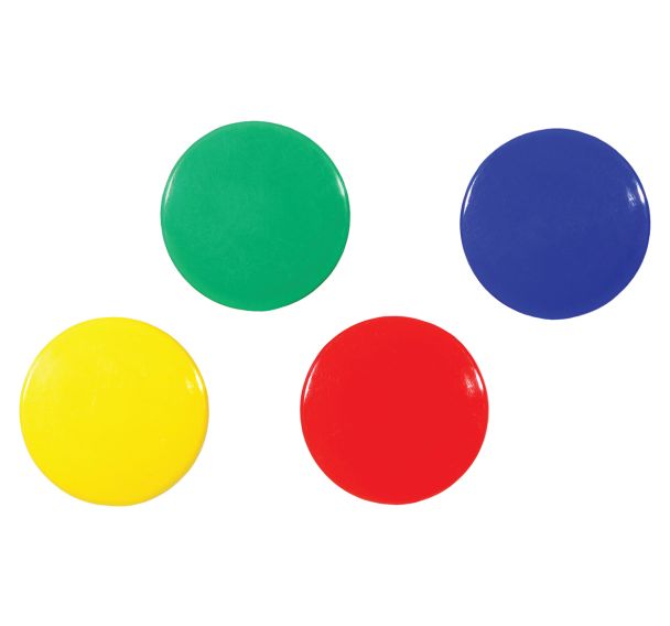 Sachet de 12 aimants Ø 20 mm coloris panachés