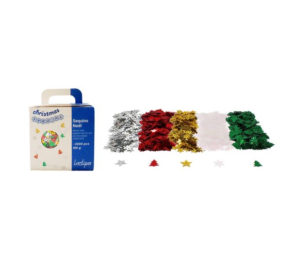 Sachet de 180g de sequins de Noël