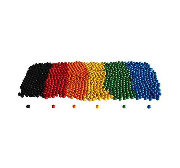 Sachet de 1 000 perles en bois colorés Ø 10 mm