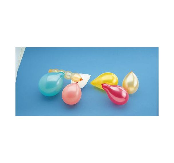 Sachet de 25 ballons baudruche assortis.