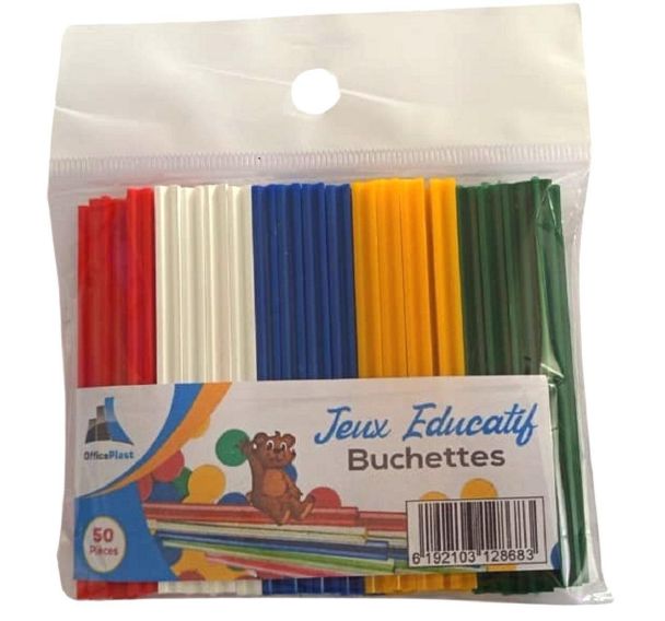 Sachet de 50 bûchettes plastique 8 cm
