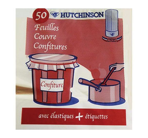 Sachet de 50 feuilles Couvre confitures - Hutchinson