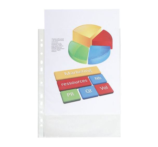 Sachet de 50 pochettes perforées polypropylène lot de 20 - Exacompta