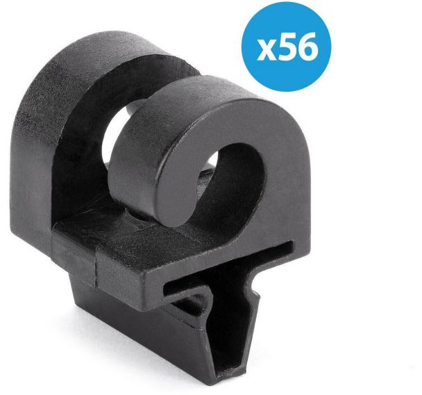 Sachet de 56 crochets noirs pour buts en alu à clipper filière de 11mm