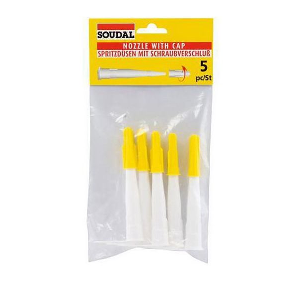 Sachet de 5 canules bouchons standards - Soudal