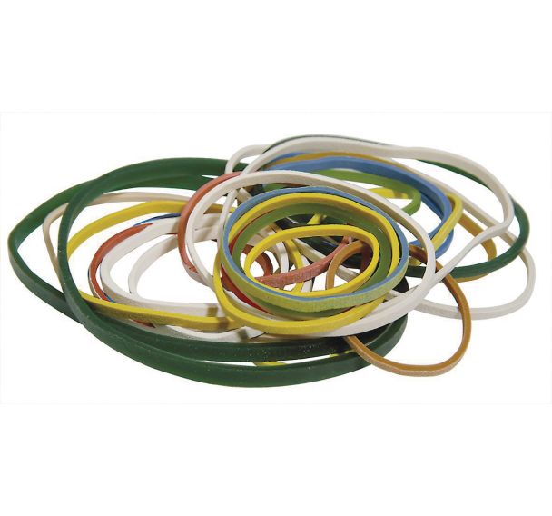 Sachet de bracelets caoutchouc coloris assortis 250g