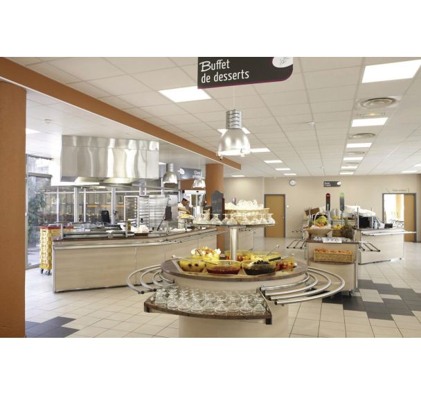 Salad'bar rond avec présentoir Tournus Equipement