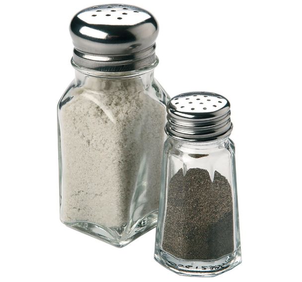 Salière/poivrière 10,5 cm 60 g transparent