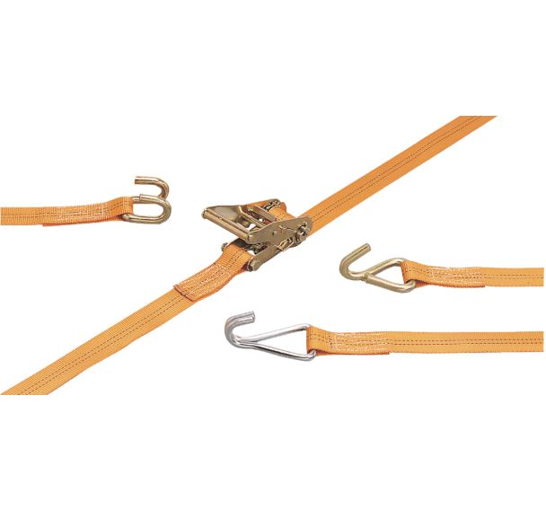 Sangle d'arrimage en 2 parties avec tendeur à crochet - Force 1000 kg - Crochet à doigts écartés