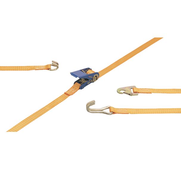 Sangle d'arrimage en 2 parties avec tendeur à crochet - Force 250 kg - Mousqueton