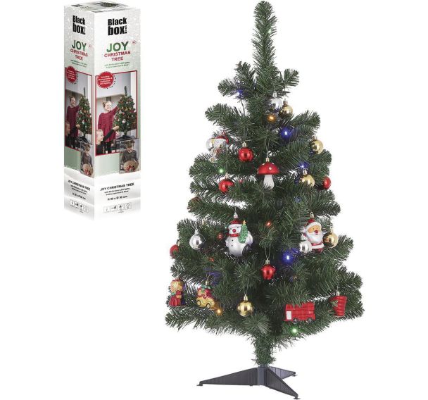 Sapin de noël Joy - vert led multicolore avec 26 ornements