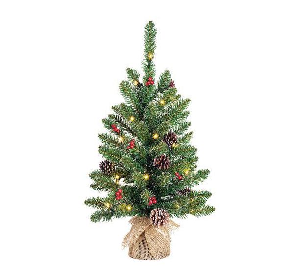 Sapin de noël artificiel de table Creston Mini LED
