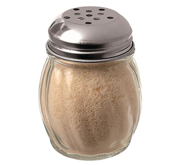Saupoudreuse parmesan 6,7 9 cm 17 cl inox /transparent