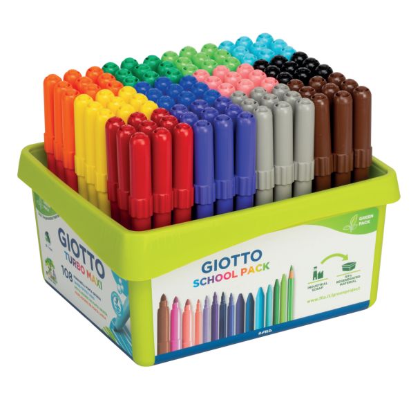 Schoolpack 108 feutres Omyacolor Giotto pointe extra large