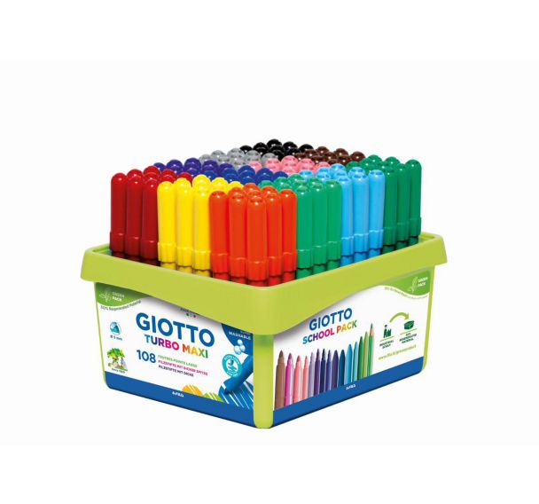Schoolpack 108 feutres Omyacolor Giotto pointe extra large