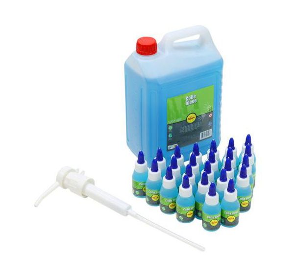 Schoolpack 24 flacons 50 ml + 1 flacon 5 litres colle bleue Pichon + 1 pompe doseuse
