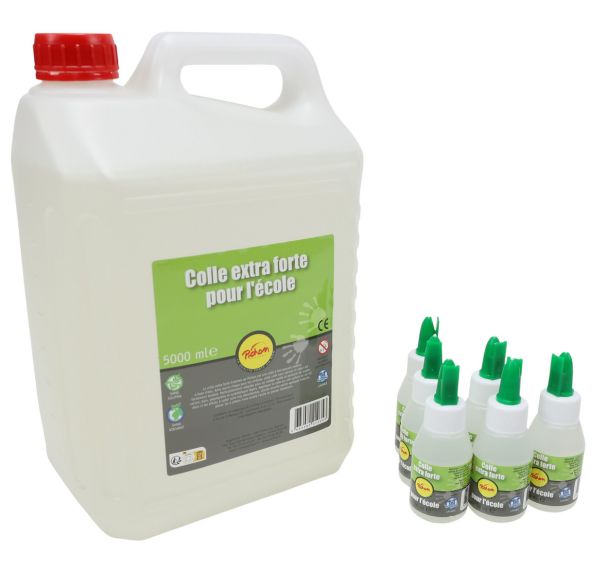 Schoolpack 24 flacons 50 ml + 1 flacon de 5 litres colle Pichon cré-action + 1 pompe doseuse