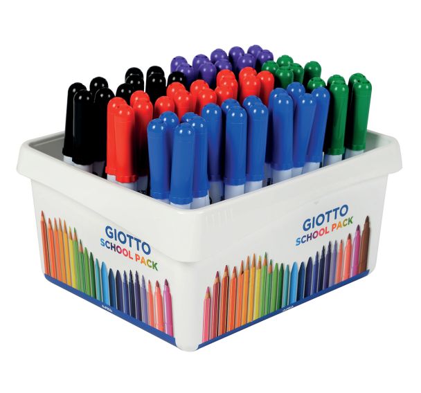 Schoolpack 60 feutres Robercolor Giotto pointe ogive moyenne Ø 4 mm