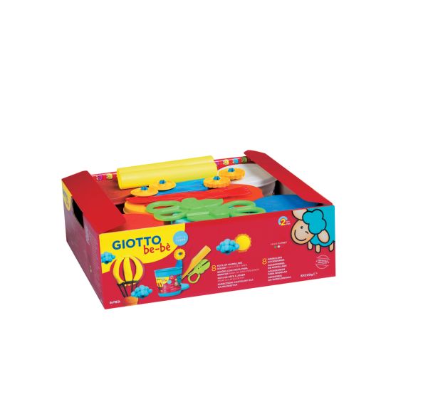 Schoolpack 8 pots 220g de pâte à jouer Giotto bébé