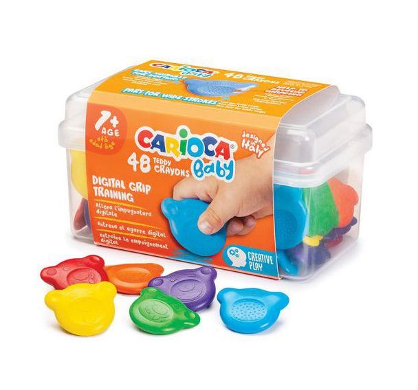 Schoolpack crayons à la cire forme ourson couleurs assorties