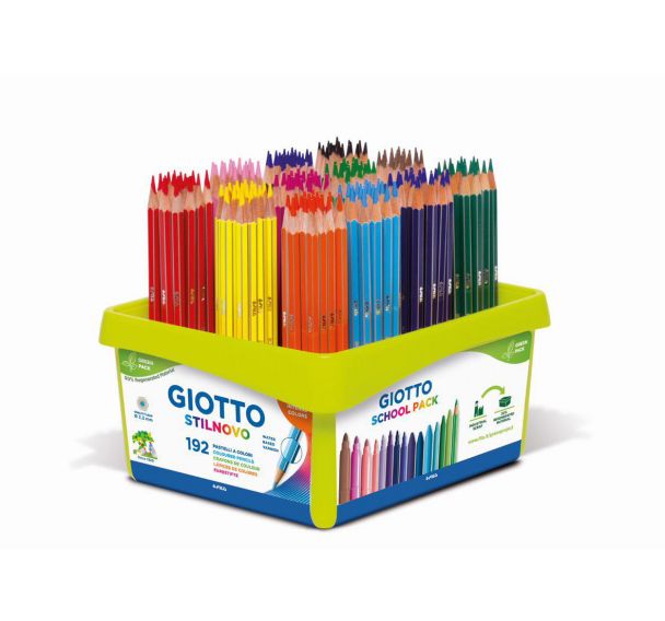 Schoolpack de 192 crayons de couleurs assorties Omyacolor Giotto Stilnovo 2