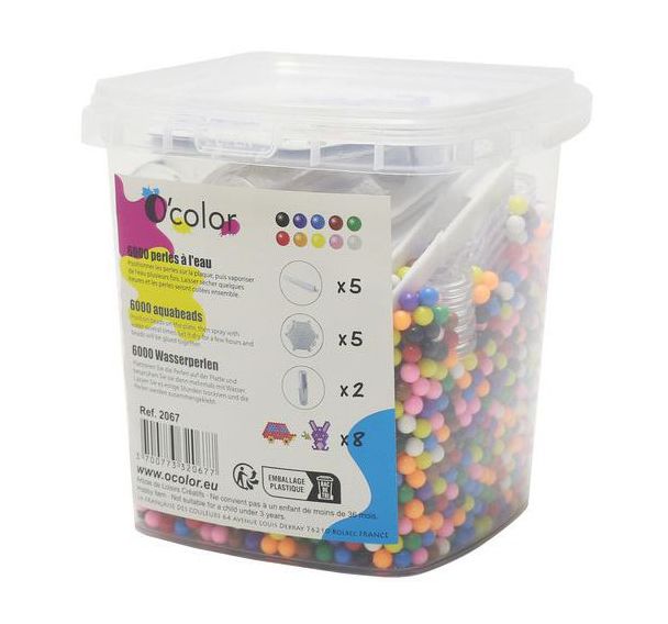 Schoolpack perles à l'eau 6000 perles Ø 5 mm + accessoires