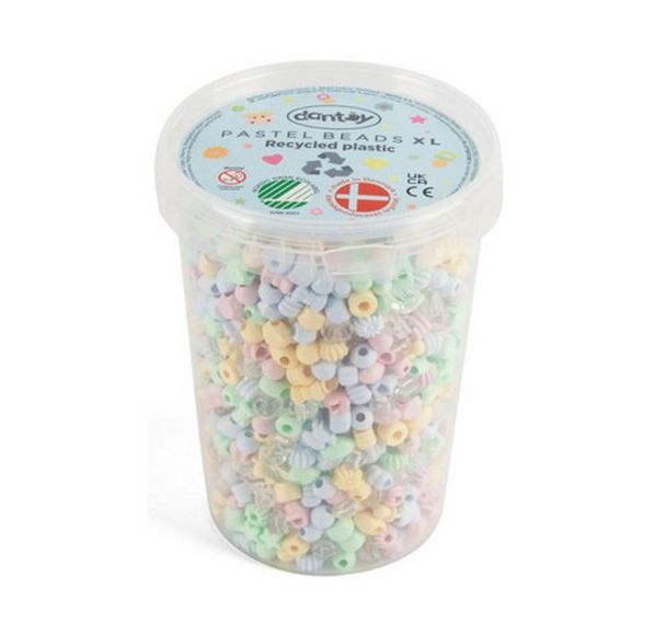 Seau 1580 perles plastique 50% recyclé pastel