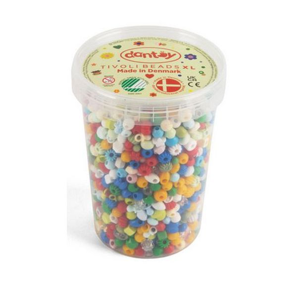 Seau 1580 perles plastique couleurs vives