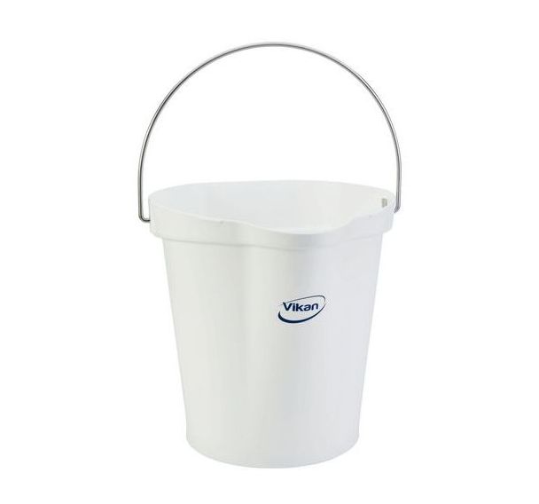 Seau gradué avec bec verseur - Blanc - 12 L
