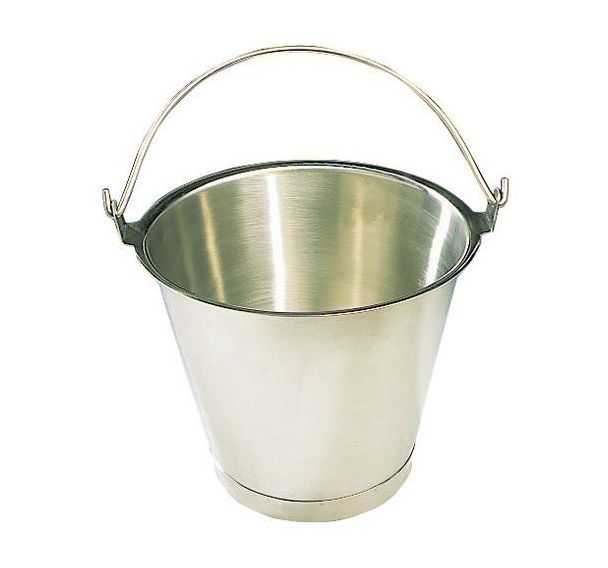 Seau gradué sur socle inox 12 litres