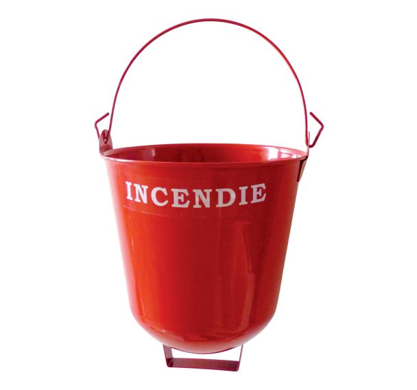 Seau incendie à fond rond 10 L