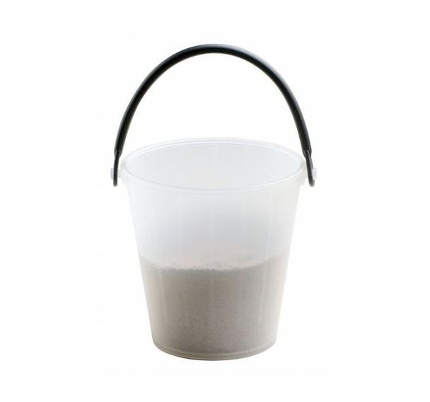 Seau translucide plastique