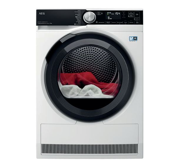 Sèche-linge frontal - Capacité 9 kg - Aeg - TR95A3B6BW