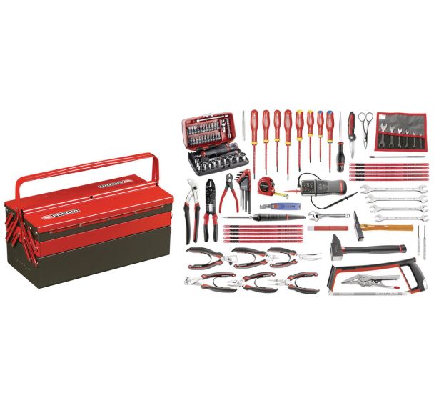 Sélection de 84 outils mécanicien et boîte à outils