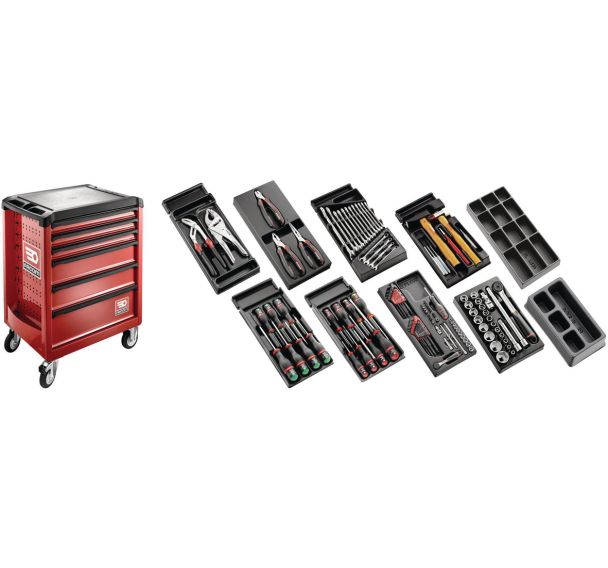 Sélection tous métiers 118 outils - servante 6 tiroirs
