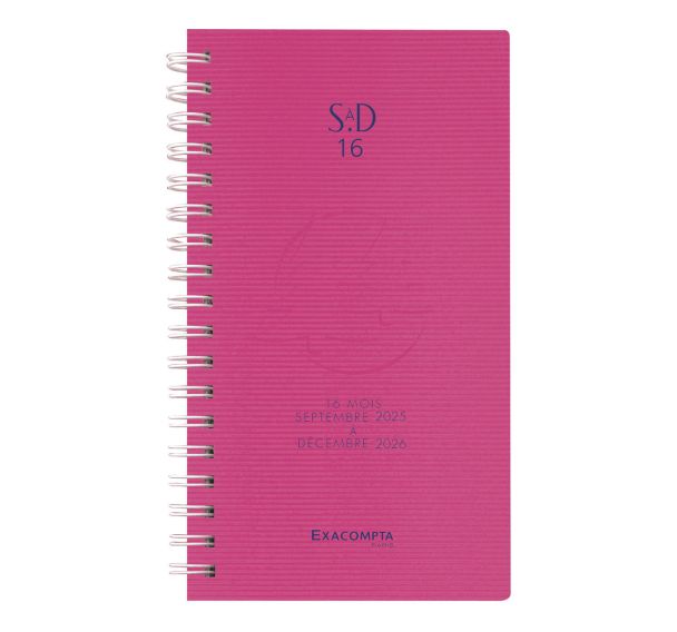 Semainier poche SAD 16S Linicolor - Septembre 2025-2026 - Exacompta