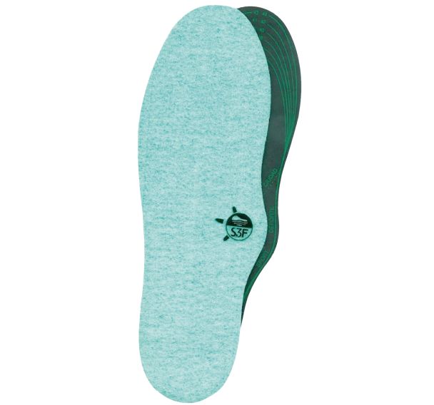 Semelles antimycoses et antiodeur - Pointure recoupable - Vert/gris