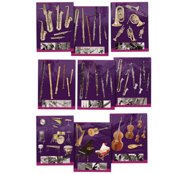 Serie de 9 posters connaissance des instruments-Fuzeau