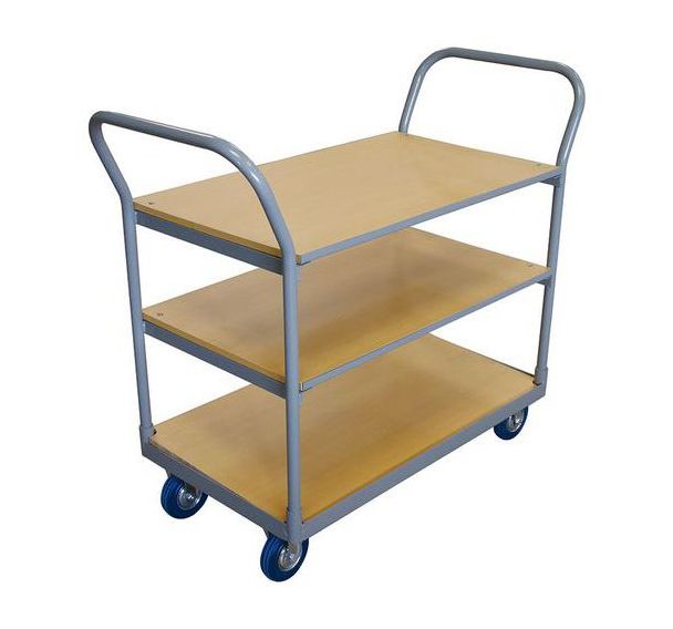 Servante 250 kg 3 plateaux bois 850x500 mm