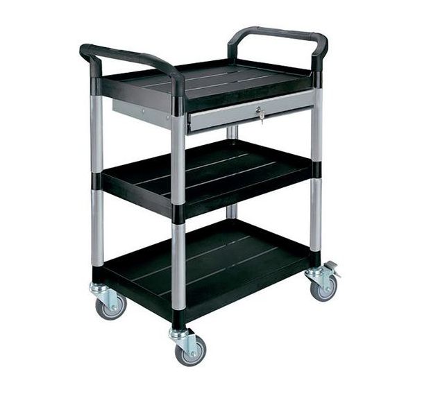 Servante 250 kg polypropylène 3 plateaux 680 x 450 mm