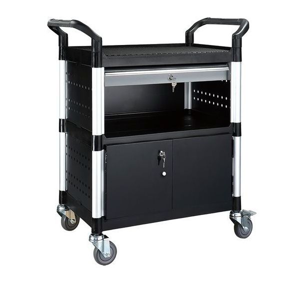 Servante 250 kg polypropylène 3 plateaux 680 x 450 mm