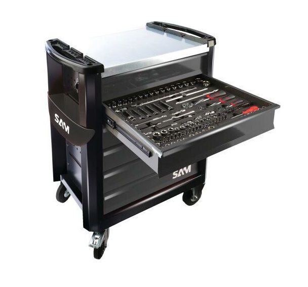Servante 30 N - 6 tiroirs - grise - mécanique - 239 outils